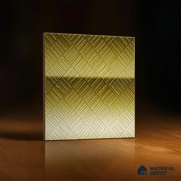 Highlighter Tiles  Tile TL 07255 C Roxy 8001 GLM (Gold) 1 ft x 1 ft Ceramic Matte Finish - 9 mm  | 2 mm Spacer is Mandatory (Sample)